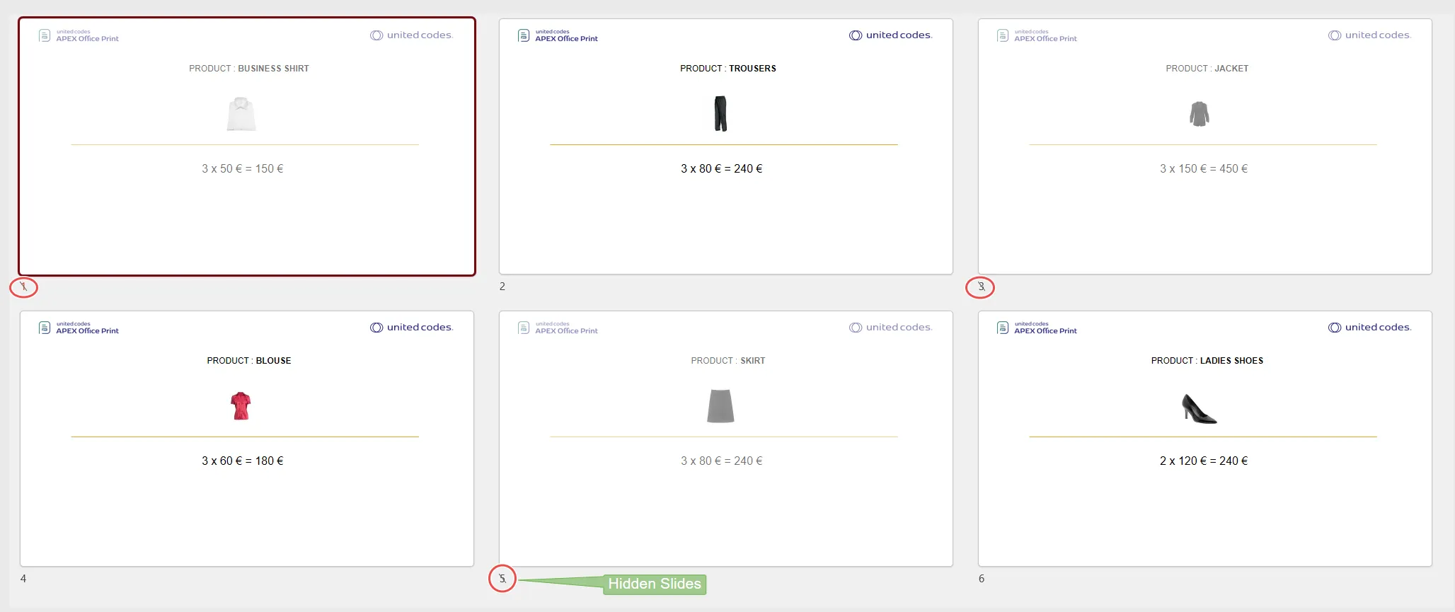 Hide slide with _hide output